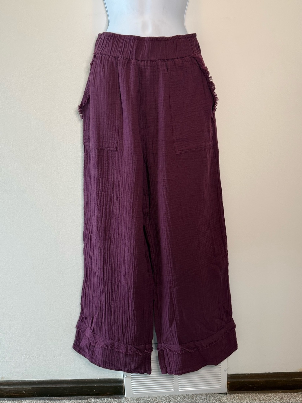 Umgee Wide Leg Pants — Plum